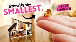 Let's make the world's SMALLEST FURNITURE (with PAPER!) | How to FURNISH an entire 1:144 DOLLHOUSE