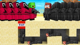 Mikey GUARD vs JJ FRONT MAN ARMY Survival Battle in Minecraft (Maizen)