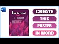 How to make a poster in word | Microsoft Word tutorials