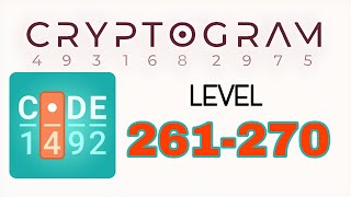 Cryptogram Letters and Numbers 261 262 263 264 265 266 267 268 269 270