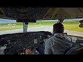 Widerøe Dash 8-100 Cockpit View - Takeoff