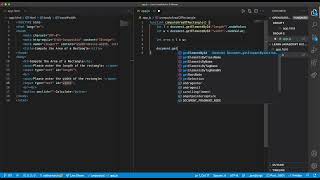 16 Area of Rectangle Program JavaScript