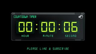 6 SECONDS TIMER - 1080p - COUNTDOWN TIMER