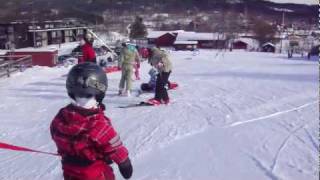 Another perfect day of downhill skiing with Gregor, Lommedalen, Norway, 19 Feb 2012 (video 2)