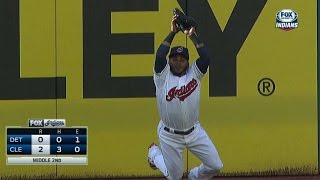 DET@CLE: Martinez trips, makes catch anyway