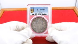 神聖ローマ帝国 ドイツ騎士団 1603年 ターラー 銀貨 マクシミリアン3世 PCGS AU53