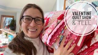 Valentine Quilt Show & Tell, valentine's day quilt, VLOG