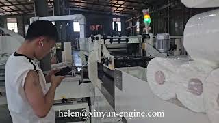 Automatic 6 Rolls Toilet Tissue Paper Converting Machine Production Line