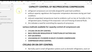 REFER AND AC COMP CAPACITY CONTROL AND UNLOADING BASIC PART 1