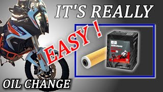 How to change the oil in a KTM 1290 Super Adventure motorcycle by yourself . #KTM #garage