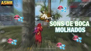 ASMR FREE FIRE - JOGANDO RANK COM INSCRITOS 🔥 SONS DE BOCA MOLHADOS 👄