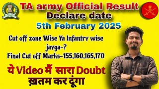 😍TA Army official result Declare date | TA army requirement 2025 | TA army final cut off marks🫡