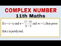 If z = x + iy and w = (1 - iz)(z - i) and |w | = 1 , then prove that z is purely real. 11th Maths