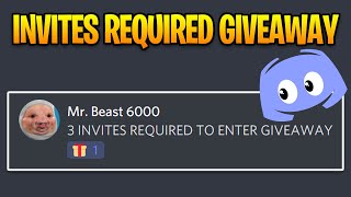 Setup Giveaway That Requires Invites on Discord