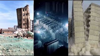 Top Video 3minutes:Construction Demolitions With Industrial Explosive for destroy old building #13