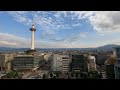 【4k：timelapse】ホテルグランヴィア京都より京都タワーを眺めて：view of kyoto tower from hotel granvia kyoto