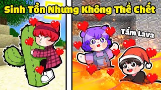 NABEE THỬ THÁCH 24H SINH TỒN NHƯNG KHÔNG THỂ CHẾT CÙNG BURON VÀ HACHI TRONG MINECRAFT 🥰🤔