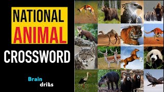 National Animals of the World I Crossword Puzzle I Quiz I National Animal Crossword I