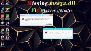 How to FIX mss32.dll File Missing Error || Solve Any Software & Games Issue