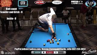 $5,000.00 a game 2024: Scooter \u0026 Gary Grisham vs Justin One Pocket Pool Match Derby Super High Stake