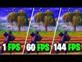 What it feels to play in 144 FPS - FortNite Frame rate Comparison 60 FPS vs 144 FPS/hz #EpicPartner