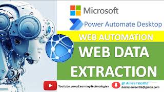 Power Automate Desktop : Web Data Extraction - Extract Data from Web Page