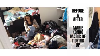 BEFORE & AFTER || THE LIFE CHANGING MAGIC OF TIDYING UP || MARIE KONDO KONMARI METHOD