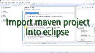 How to import maven project into eclipse