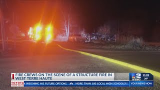 Multiple crews respond to a fire in West Terre Haute