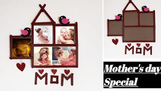 DIY Mother's day gifts | photo frame making at home | Ice Cream Sticks recycle idea |