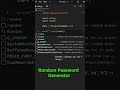 Easy Python | random password generator with #python | #shorts #coding #programming
