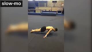 MAG 2022 Artistic gymnastics elements [D] swallow to Japanese handstand (slow-mo)