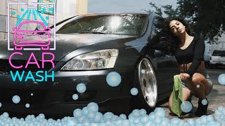 WASHING MY STANCED CAR AT A SELF CAR WASH!! **UNDER 2 MINUTES**