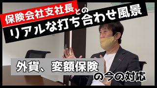 【会議風景】円安の今…外貨建て保険や変額保険についてどう対応すべき？保険会社と会議します。