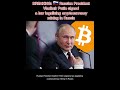 Russian President Vladimir Putin signed a law legalizing cryptocurrency mining in Russia