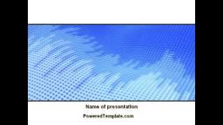 Abstract Blue Ribbon PowerPoint Template by PoweredTemplate.com