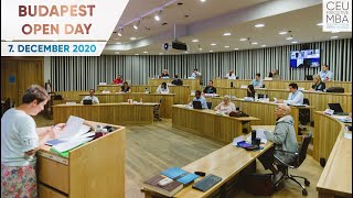 CEU Executive MBA: Budapest Open Day – 7. December, 2020