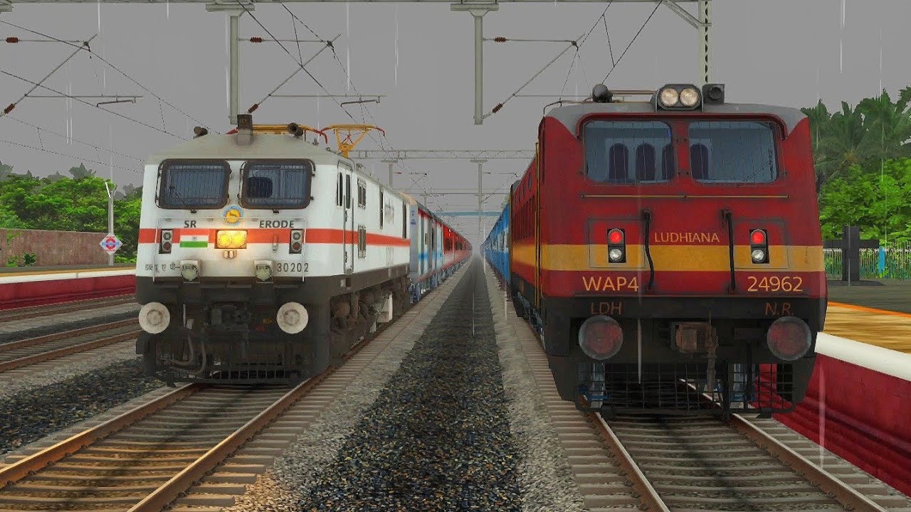 High Speed PERFECT CROSSING TRAIN | Train Simulator Indian Railways ...