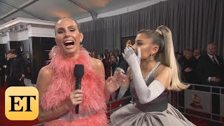 Watch Ariana Grande Accidentally Curse MULTIPLE TIMES During GRAMMYs Interview