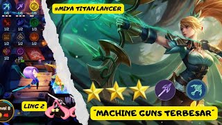 META MIYA TITAN LANCER + LING 2 ⁉️ MACHINE GUNS TERBESAR ~ Magic Chess Mobile Legends