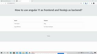 Angular 11 with Nodejs