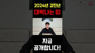 2024년 갑진년 대박나는띠. 귀인이 들어 도움을 받는 띠. 재물운이 좋은띠. 지금 공개합니다.