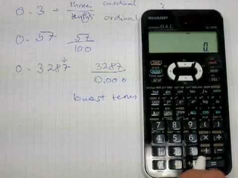 Convert fractions to decimals in head and by a calculator Convert fractions to decimals in head and by a calculator