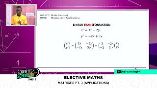 SHS 2 - ELECTIVE MATHS - MATRICES PT 3 ( APPLICATIONS )
