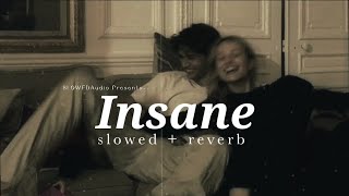 Insane - Lofi [ slowed + reverb ] AP DHILLON | SLOWEDAudio