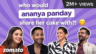 Who would Ananya Panday share Her Cake 🍰 Slice With? | YouTube Shorts | Deepika Padukone | Zomato