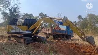 KOBELCO SK120-2 ตัวแรง! งานขุดลอกหน้าดินถมที่ กับทีมงานวีรชัยแทร็กเตอร์