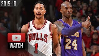 Derrick Rose vs Kobe Bryant DUEL Highlights (2016.02.21) Bulls vs Lakers - SICK!