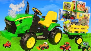 A Tractor Drives to the Farm