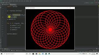 sphere pattern using turtle module in python